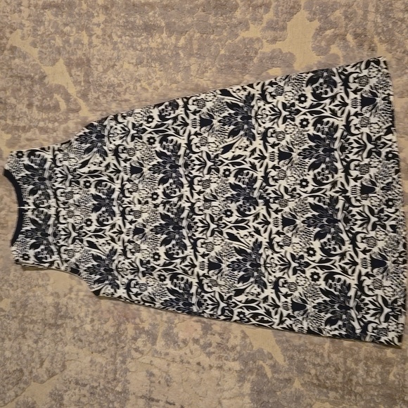Loft Unique Black White Patterned Sleeveless Dress XSP - Picture 3 of 6
